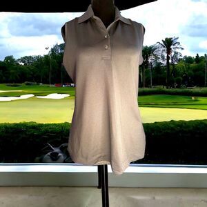 Greg Norman Women’s Golf Sleeveless Polo (Med)